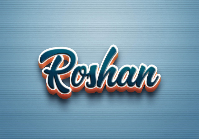Free photo of Cursive Name DP: Roshan