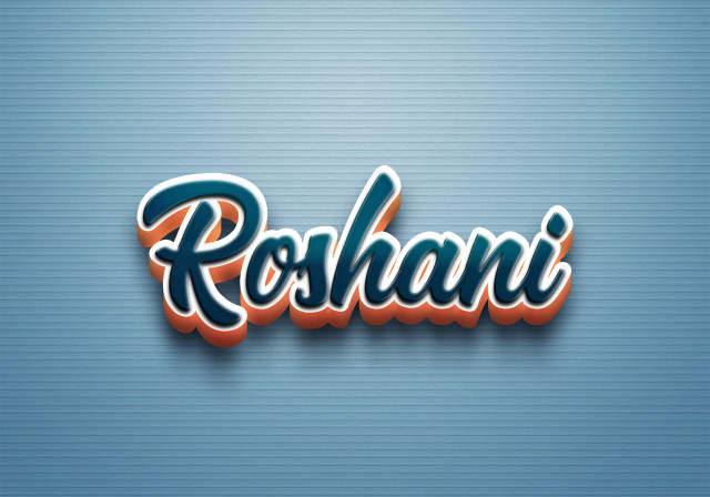 Free photo of Cursive Name DP: Roshani