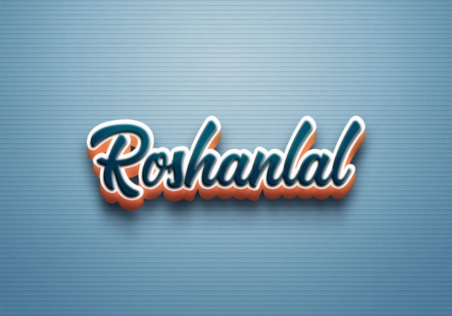Free photo of Cursive Name DP: Roshanlal