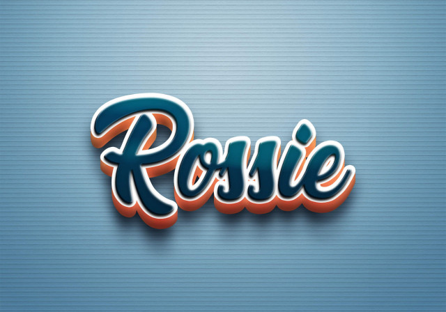 Free photo of Cursive Name DP: Rossie