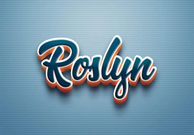 Free photo of Cursive Name DP: Roslyn