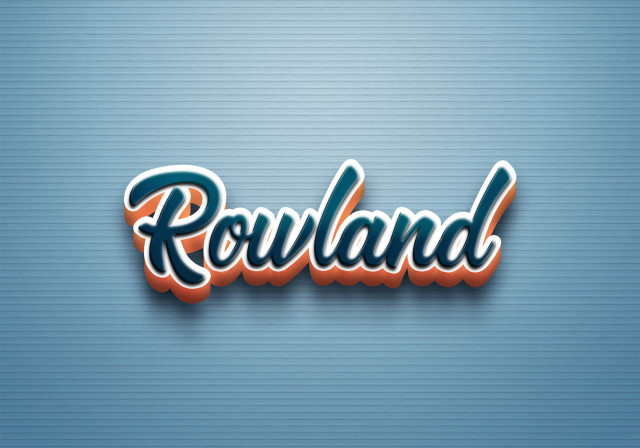 Free photo of Cursive Name DP: Rowland