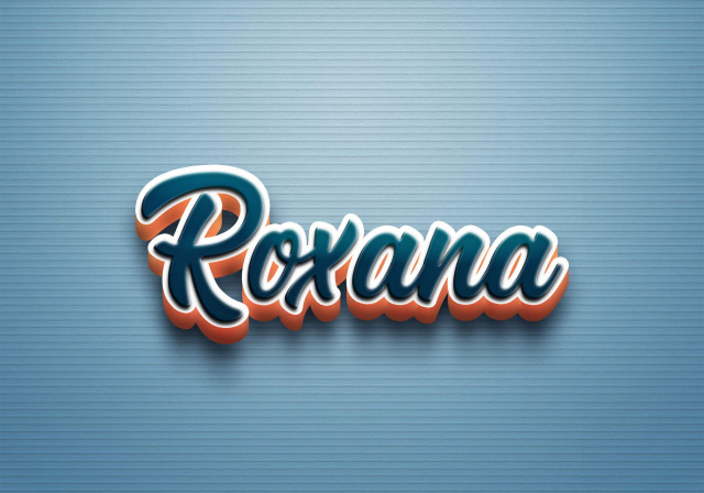 Free photo of Cursive Name DP: Roxana