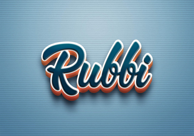 Free photo of Cursive Name DP: Rubbi