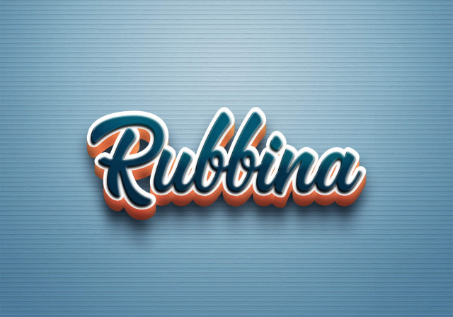 Free photo of Cursive Name DP: Rubbina