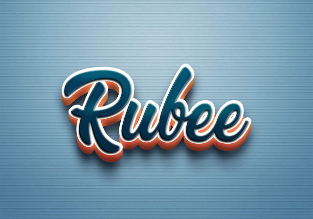 Free photo of Cursive Name DP: Rubee