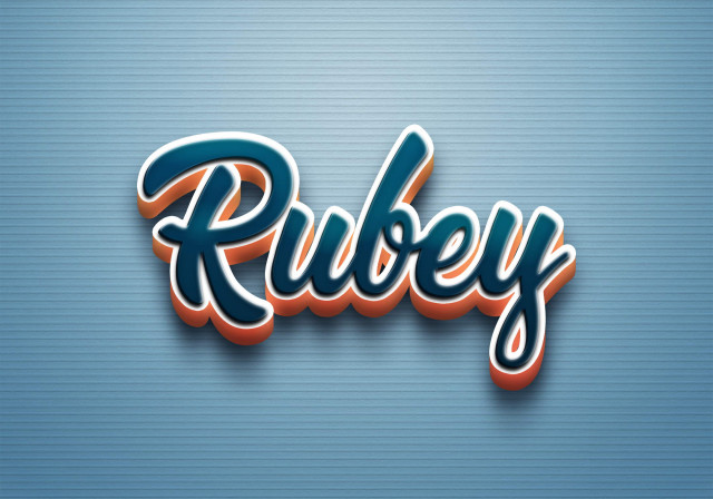 Free photo of Cursive Name DP: Rubey