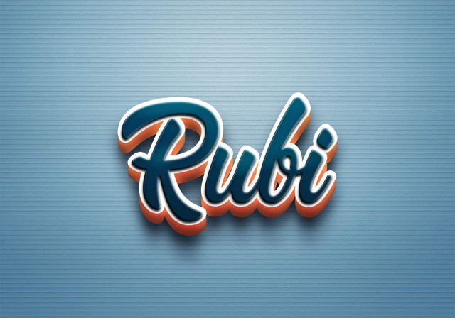 Free photo of Cursive Name DP: Rubi