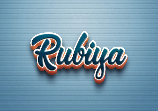 Free photo of Cursive Name DP: Rubiya