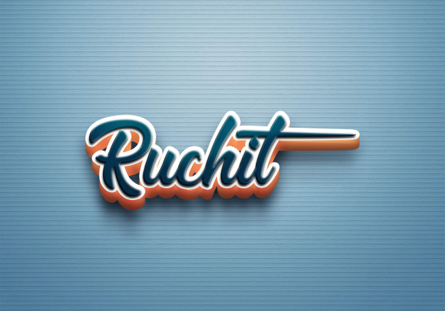 Free photo of Cursive Name DP: Ruchit