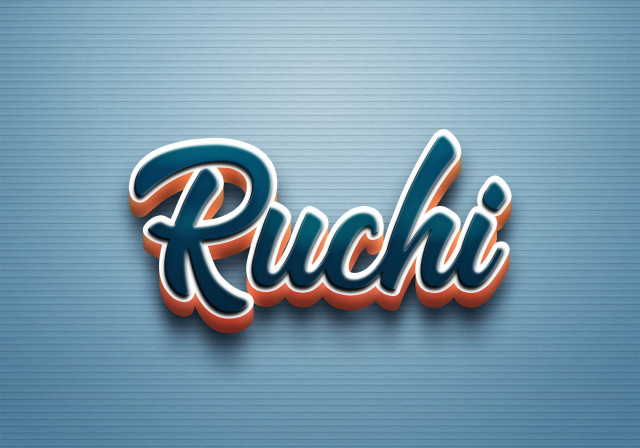 Free photo of Cursive Name DP: Ruchi