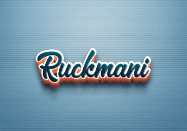 Free photo of Cursive Name DP: Ruckmani