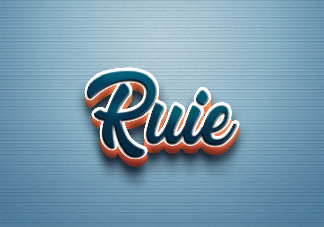 Free photo of Cursive Name DP: Ruie