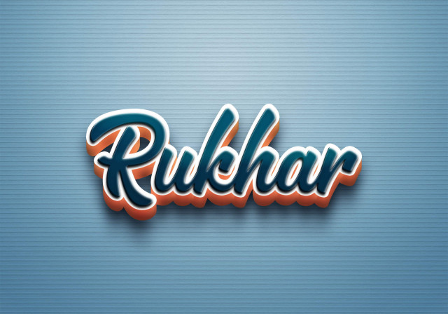 Free photo of Cursive Name DP: Rukhar