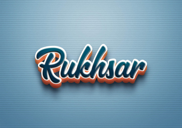 Free photo of Cursive Name DP: Rukhsar