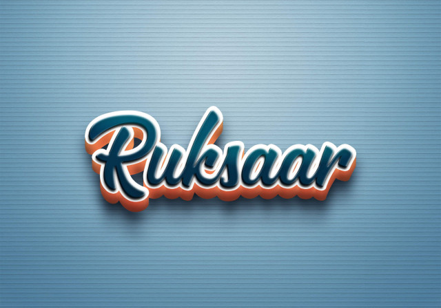 Free photo of Cursive Name DP: Ruksaar