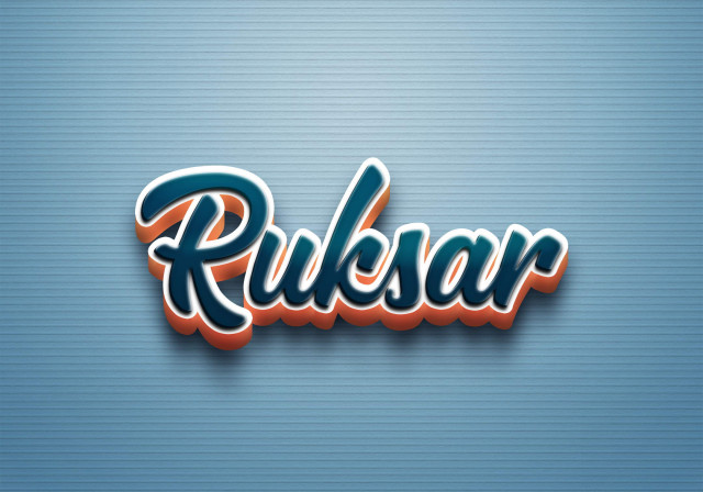Free photo of Cursive Name DP: Ruksar