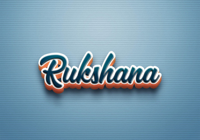 Free photo of Cursive Name DP: Rukshana