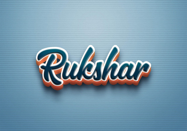 Free photo of Cursive Name DP: Rukshar