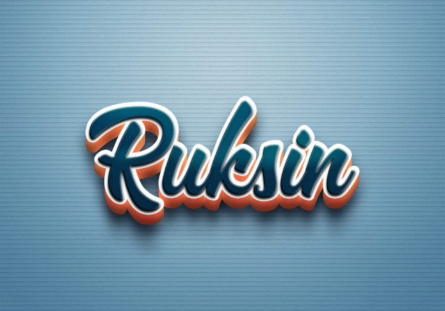 Free photo of Cursive Name DP: Ruksin