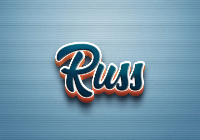 Free photo of Cursive Name DP: Russ