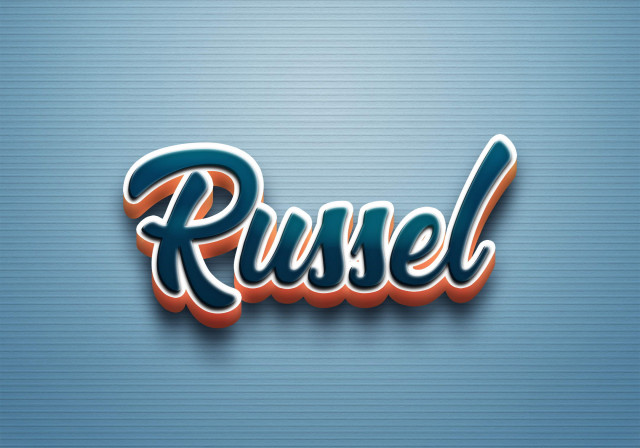 Free photo of Cursive Name DP: Russel