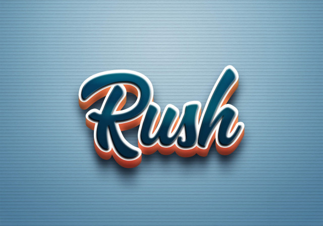 Free photo of Cursive Name DP: Rush