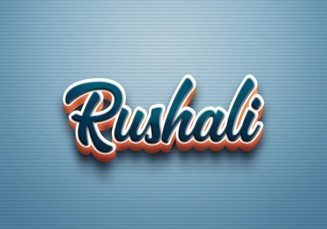 Free photo of Cursive Name DP: Rushali