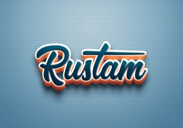 Free photo of Cursive Name DP: Rustam