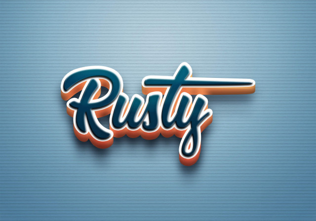 Free photo of Cursive Name DP: Rusty
