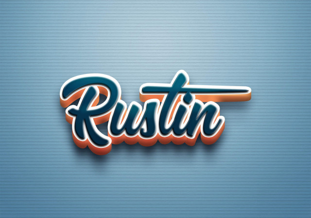 Free photo of Cursive Name DP: Rustin