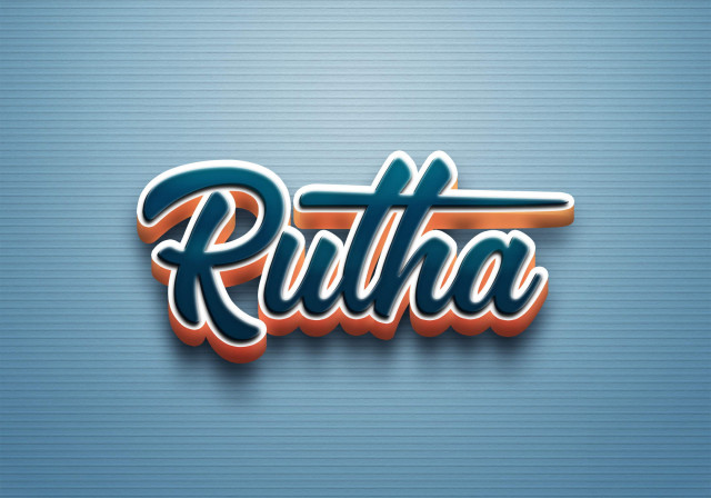 Free photo of Cursive Name DP: Rutha