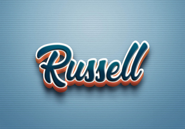 Free photo of Cursive Name DP: Russell