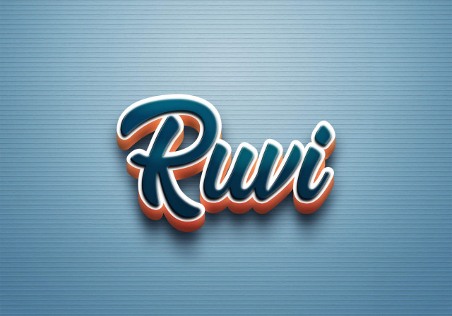 Free photo of Cursive Name DP: Ruvi