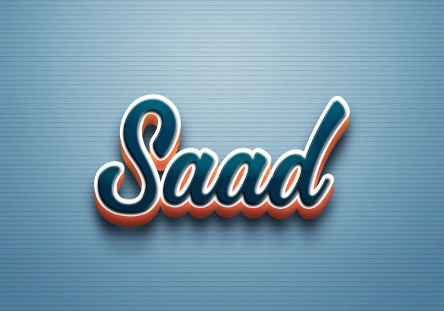Free photo of Cursive Name DP: Saad