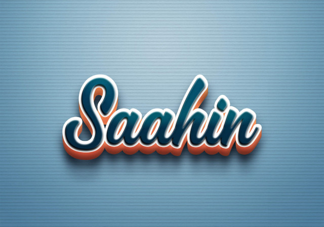 Free photo of Cursive Name DP: Saahin