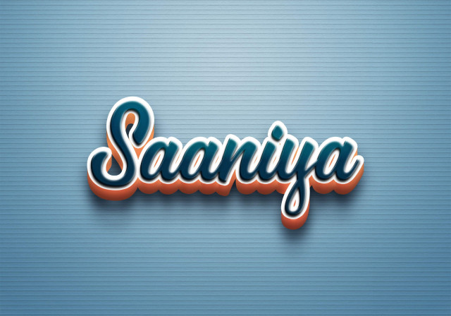 Free photo of Cursive Name DP: Saaniya