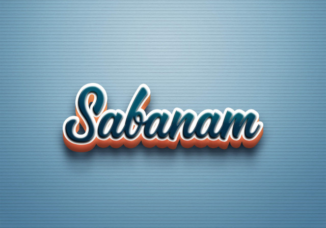 Free photo of Cursive Name DP: Sabanam