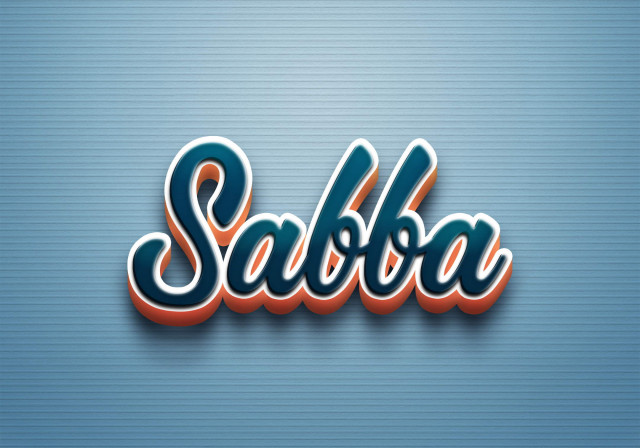 Free photo of Cursive Name DP: Sabba