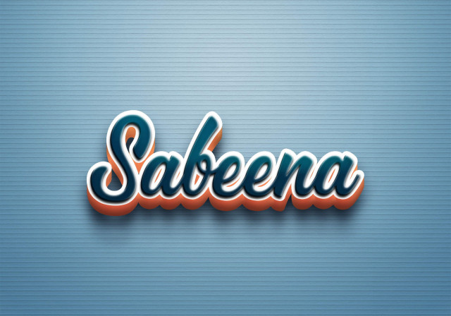 Free photo of Cursive Name DP: Sabeena