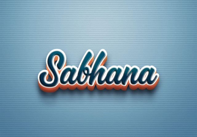 Free photo of Cursive Name DP: Sabhana