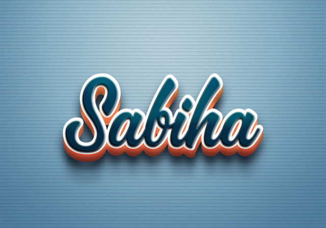 Free photo of Cursive Name DP: Sabiha
