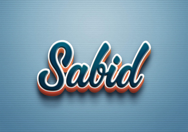 Free photo of Cursive Name DP: Sabid