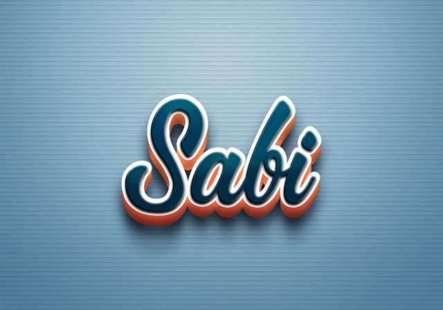 Free photo of Cursive Name DP: Sabi