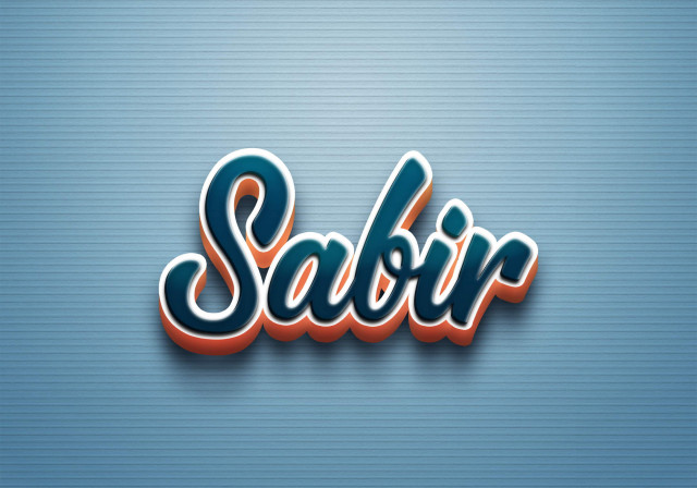 Free photo of Cursive Name DP: Sabir