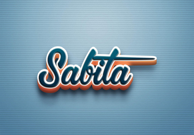 Free photo of Cursive Name DP: Sabita