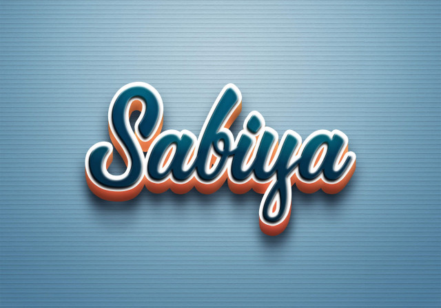 Free photo of Cursive Name DP: Sabiya