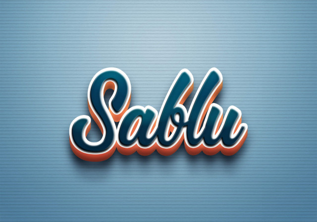 Free photo of Cursive Name DP: Sablu