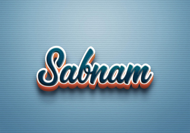 Free photo of Cursive Name DP: Sabnam