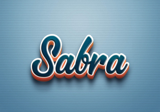 Free photo of Cursive Name DP: Sabra